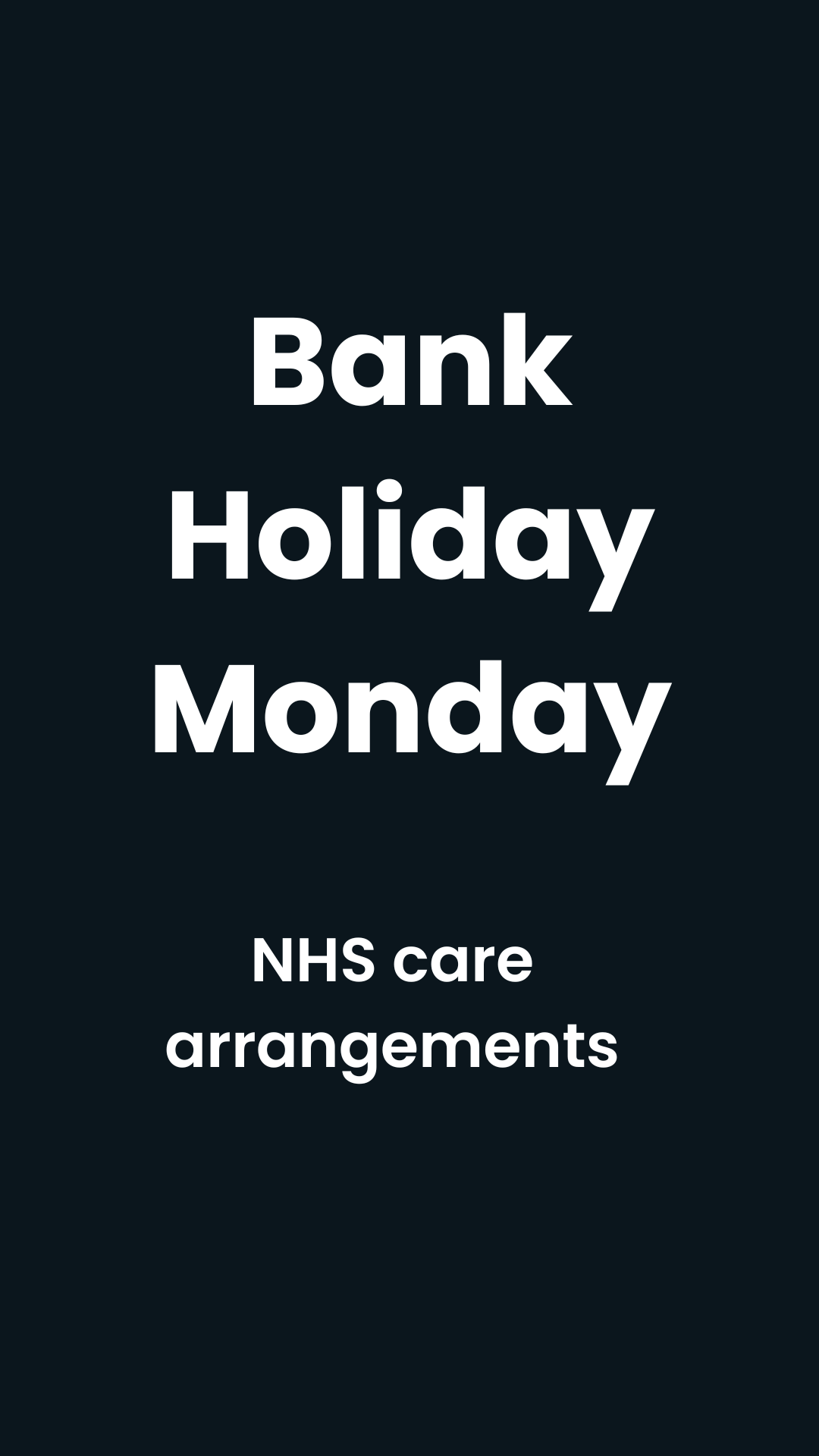 NHS services on Bank Holiday Monday Healthwatch Norfolk