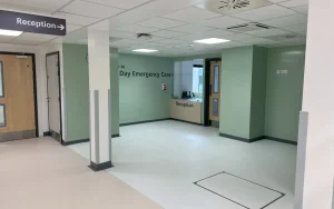 Image of the new Same Day Emergency Care Unit the James Paget hospital.